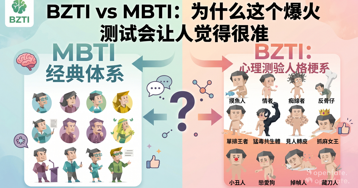 Three-way comparison between BZTI, SBTI, and MBTI