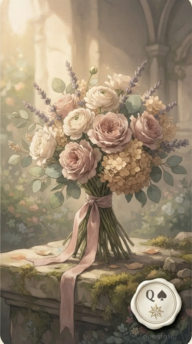 AstralNex illustration of Lenormand card 9, Bouquet
