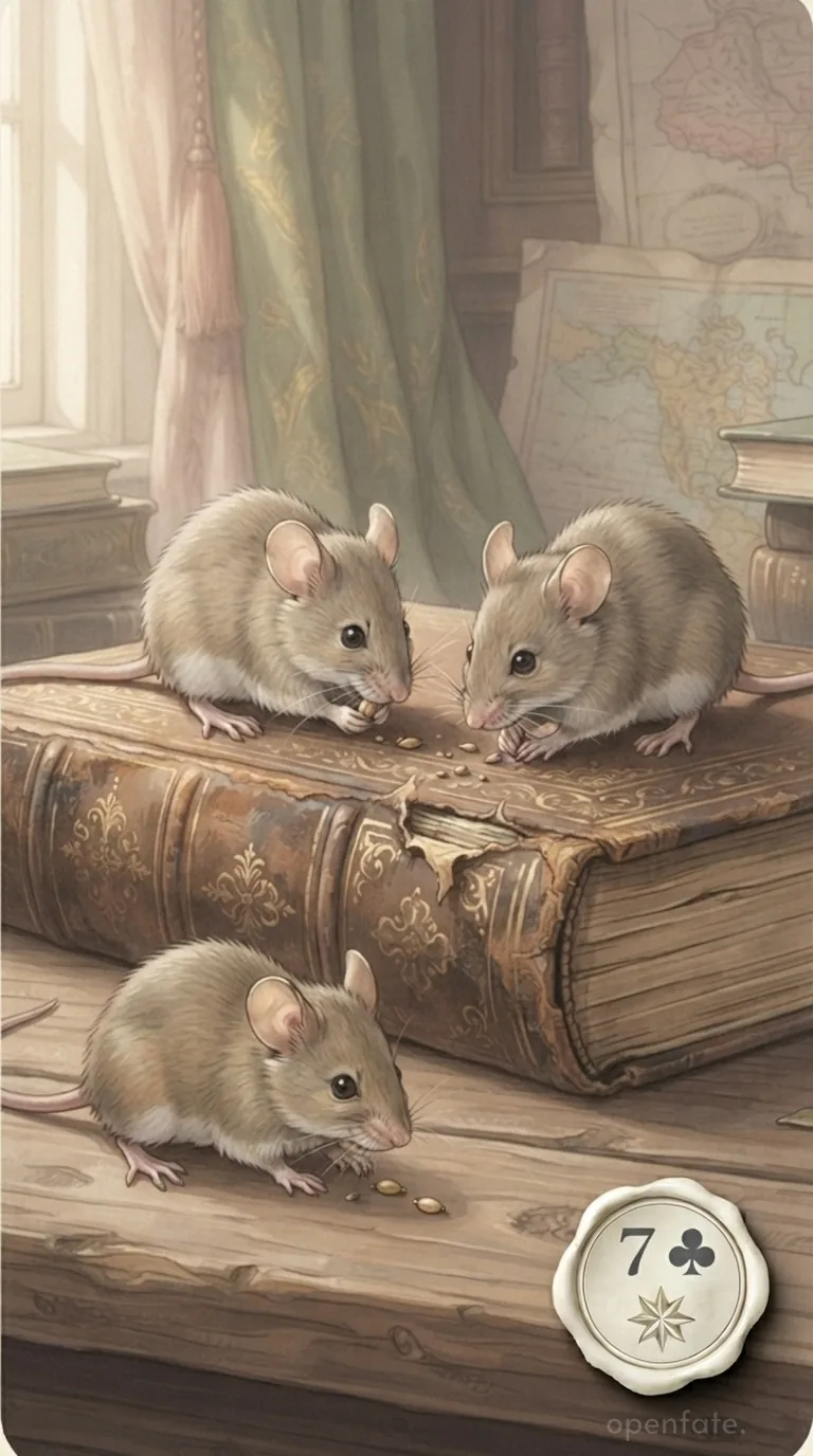 AstralNex illustration of Lenormand card 23, Mice